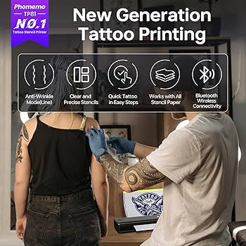 Amazon.co.jp: Phomemo TP81 tattoo printer タトゥー用紙10枚